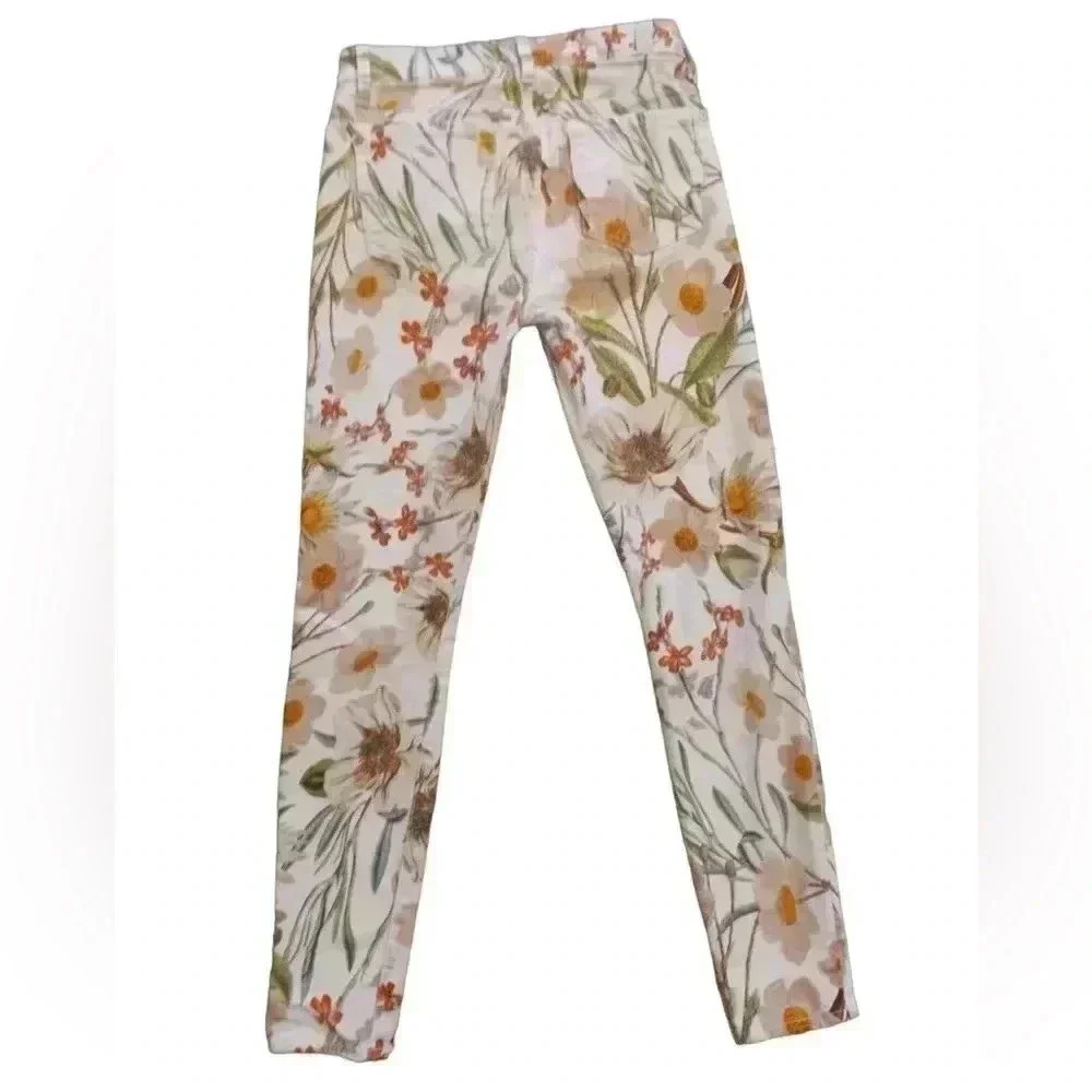 💥HOST PICK💥 7 For All Mankind Off  White Floral Skinny Jeans Size 26